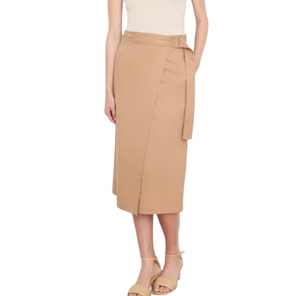 Vince skirt Buckle Wrap tan size 2 - Picture 1 of 7
